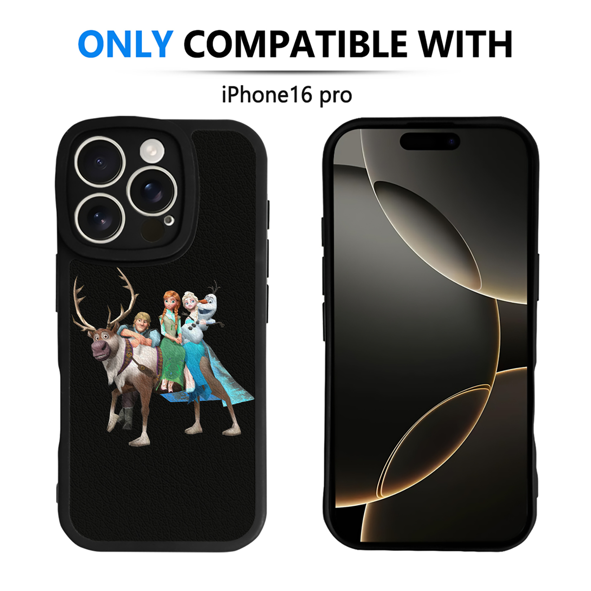 （画像用） アナと雪の女王 アンナ エルサ Frozen Anna Elsa 【iPhone 16シリーズ対応】シリコンスマホケース（レザー調） 材質：シリコン